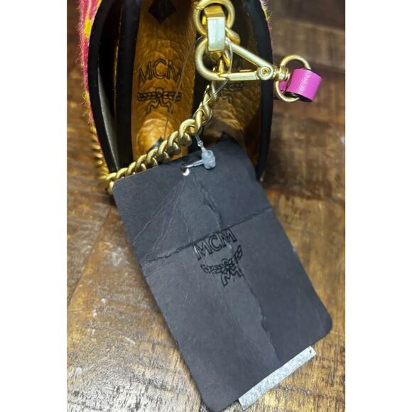 MCM Mini Visetos Calf Hair Giraffe Print Cross Body Handbag Bag Purse - Picture 8 of 8